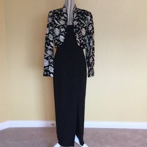 Classic Black Gown w/Bolero Jacket
